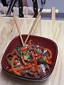 This is how we roll. Teriyaki beef stir-fry. We love to cook. 